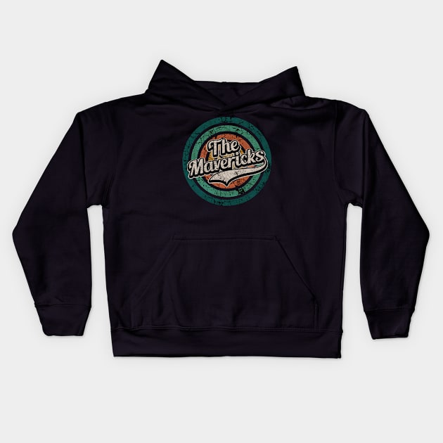 The Mavericks // Retro Circle Crack Vintage Kids Hoodie by People Mask